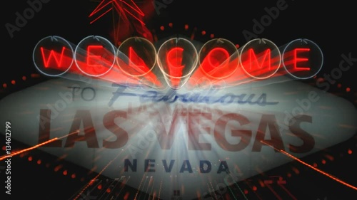 4K footage of the iconic Las Vegas sign in Nevada.