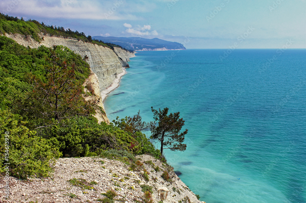 High view of Black Sea coastline High view of Black Sea coastline