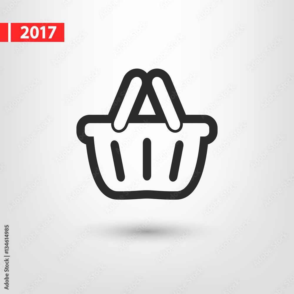 basket icon, vector illustration. Flat design style basket icon, vector illustration. Flat design style