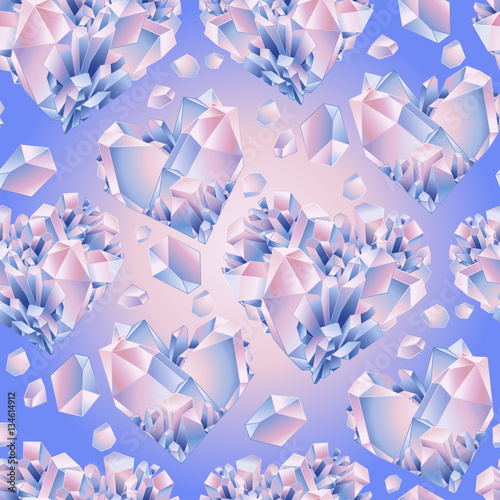 Watercolor crystal pattern