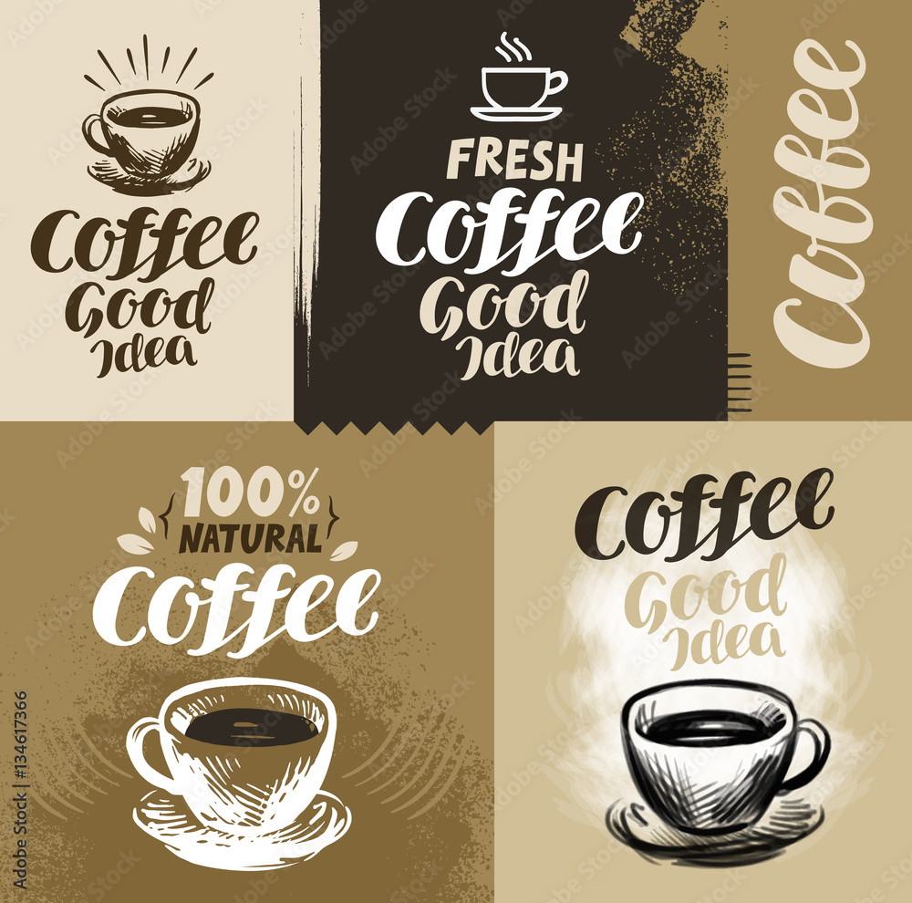 Coffee. Vector illustration for design menu restaurant or cafe