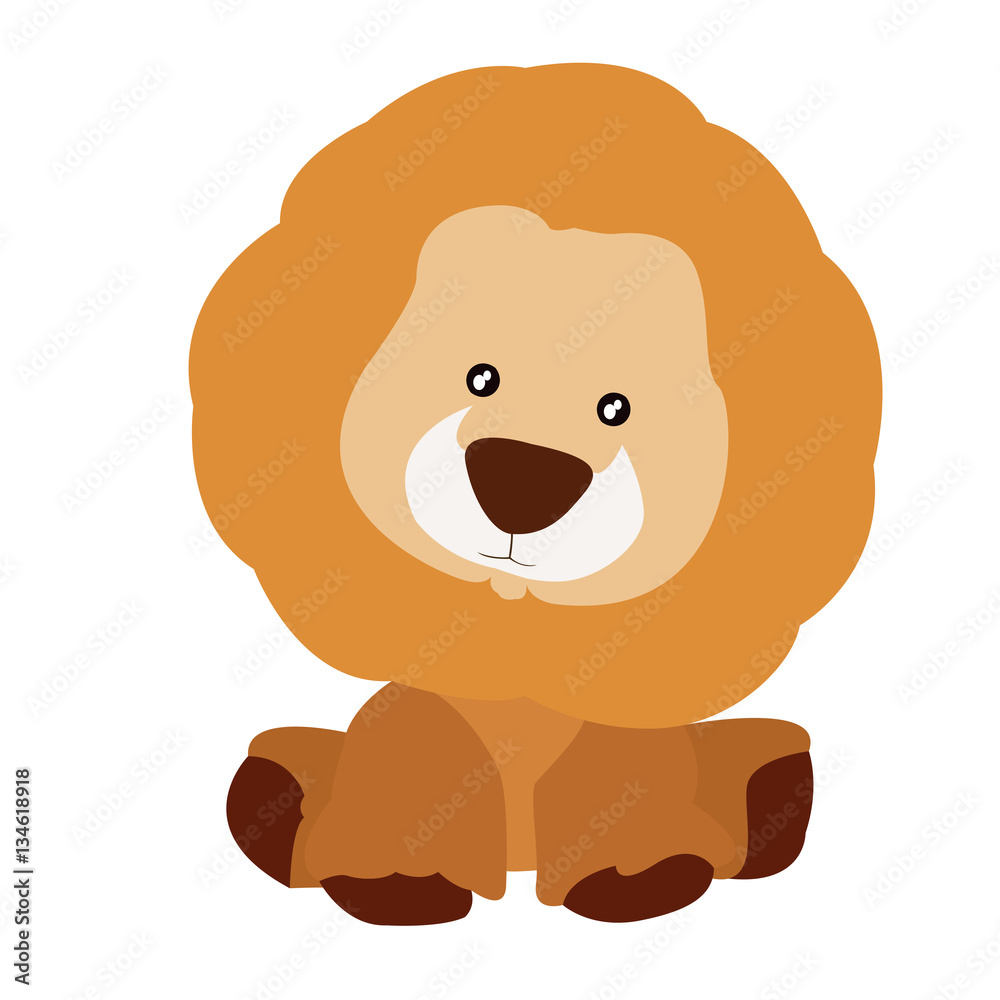 Isolated teddy lion on a white background, Vector illustration Isolated teddy lion on a white background, Vector illustration
