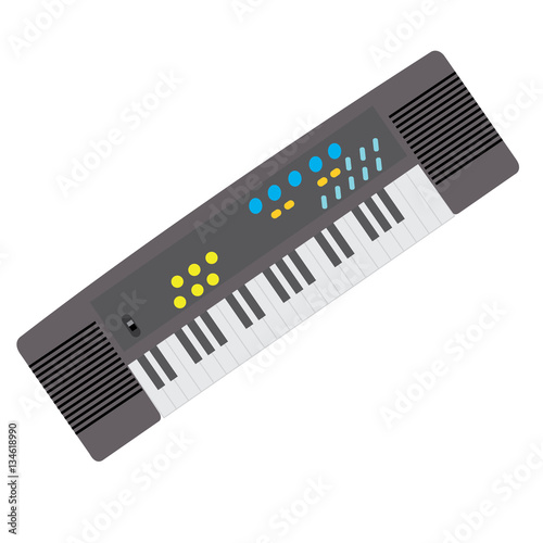 Isolated keyboard toy on a white background, Vector illustration