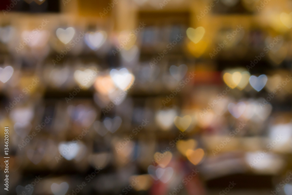 Obraz premium Abstract valentine day background with heart bokeh