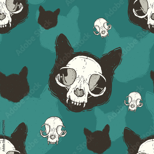 Cat heads pattern