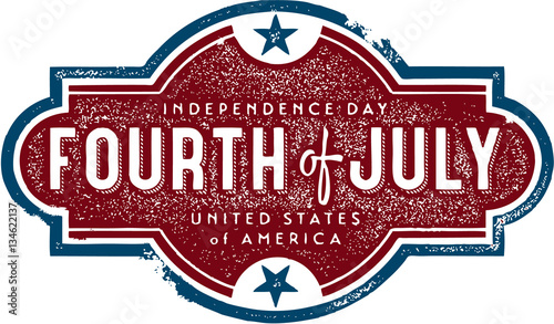 Vintage Fourth of July USA Celebration Sign
