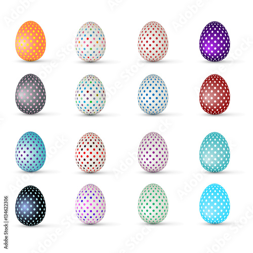 Wallpaper Mural Easter Egg with points. Vector illustration. Torontodigital.ca