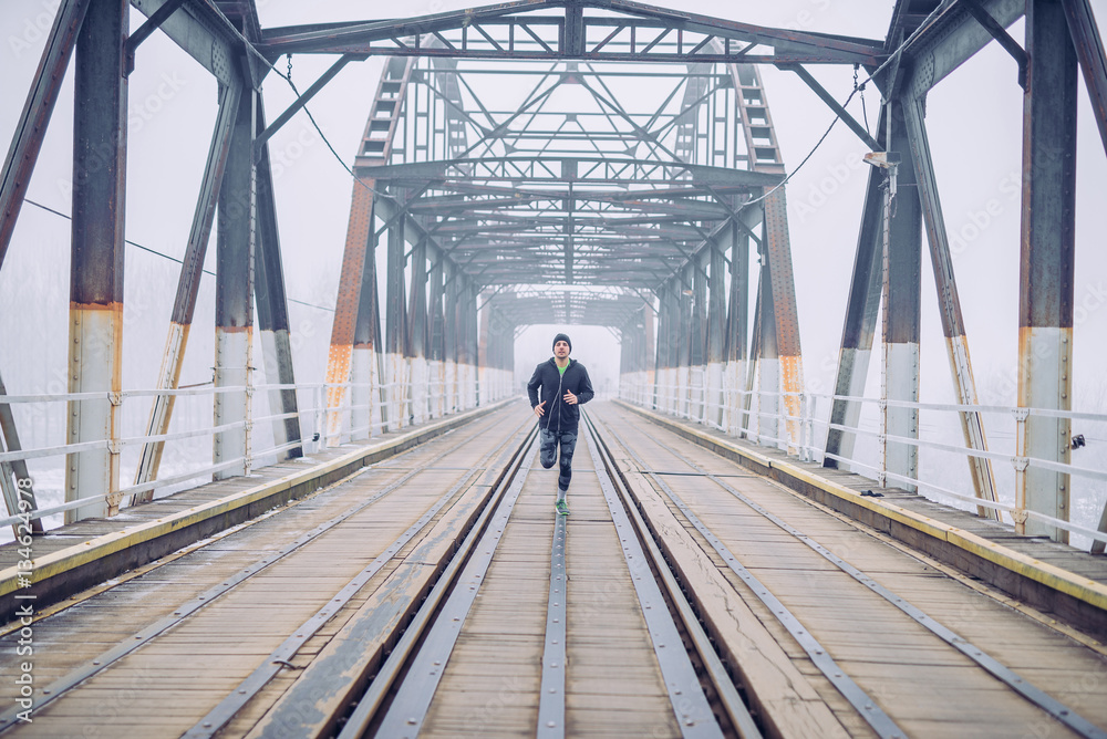 Obraz premium Morning running routine