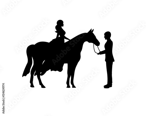 Couple with a horse