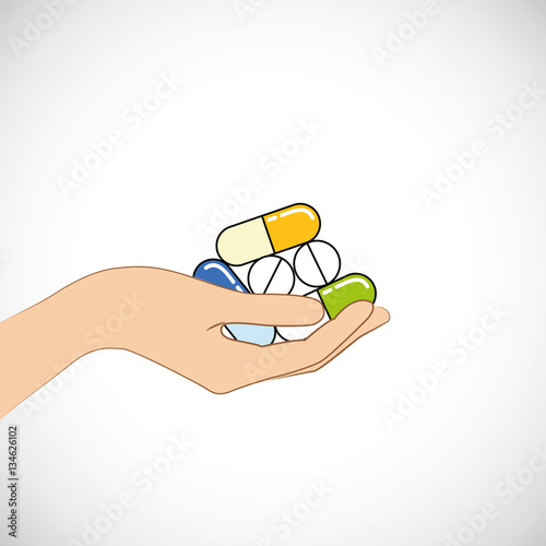 hand überreicht tabletten