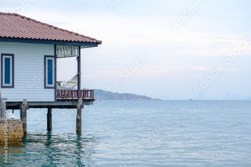 House in sea.
