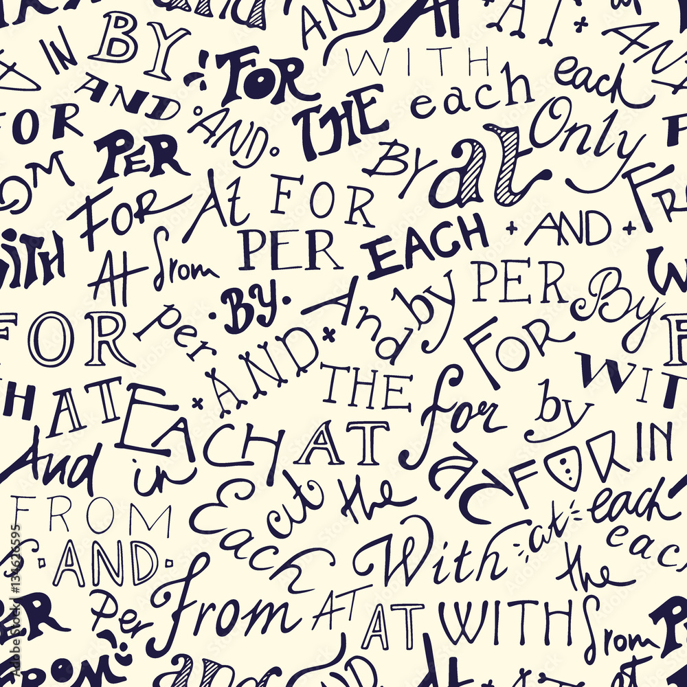 Catchwords seamless pattern