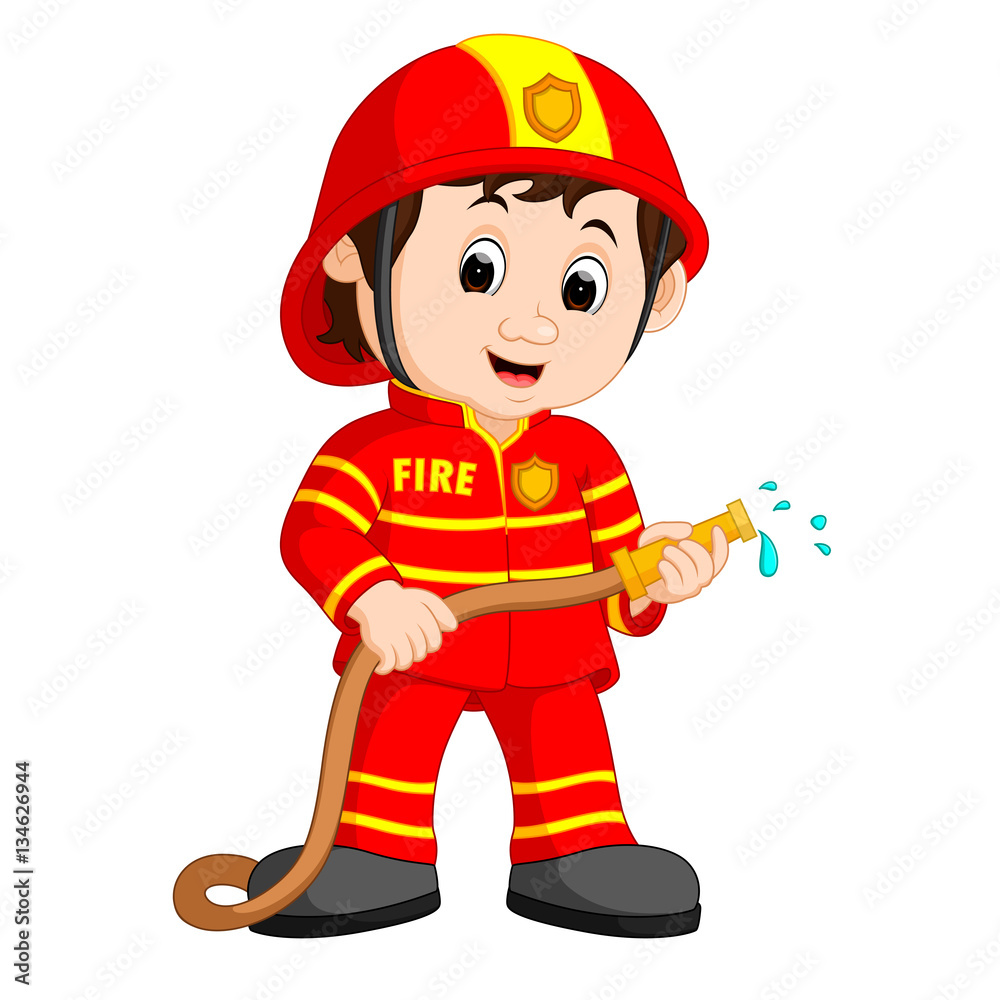 Cute fireman cartoon