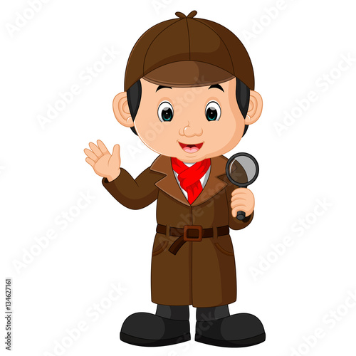 Detective boy Cartoon 