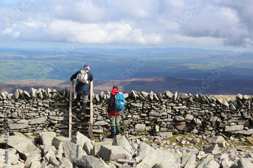 Hiking in Snowdonia, Wales, UK photo
