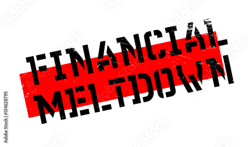 Financial Meltdown rubber stamp. Grunge design with dust scratches. Effects can be easily removed for a clean, crisp look. Color is easily changed.