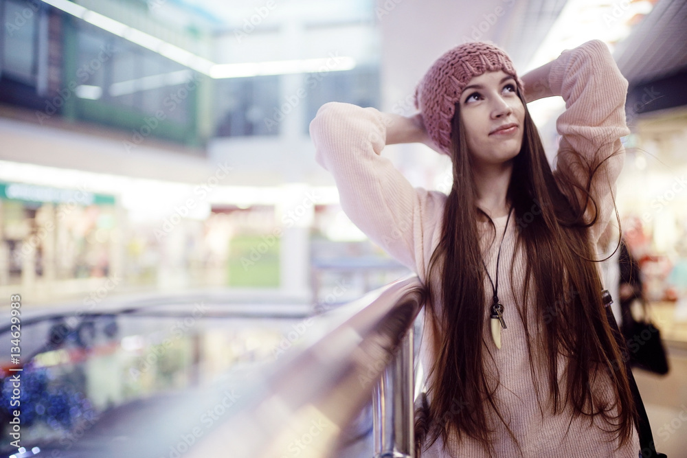 young girl's winter sale shopping center young girl's winter sale shopping center