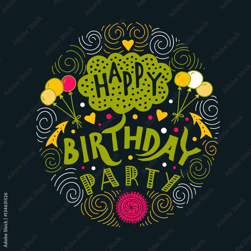 Poster for the birthday greetings. Poster for the birthday greetings.