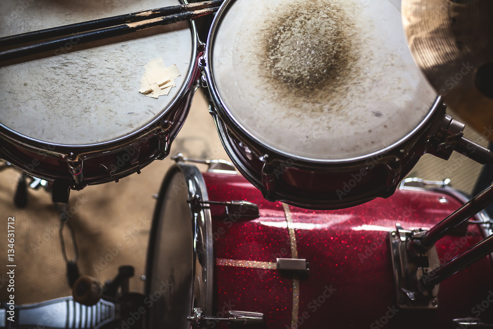 Fototapeta premium Old Red Drums