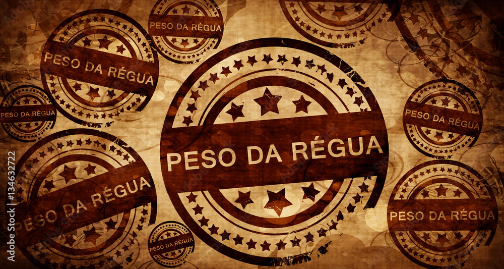 Peso da regua, vintage stamp on paper background