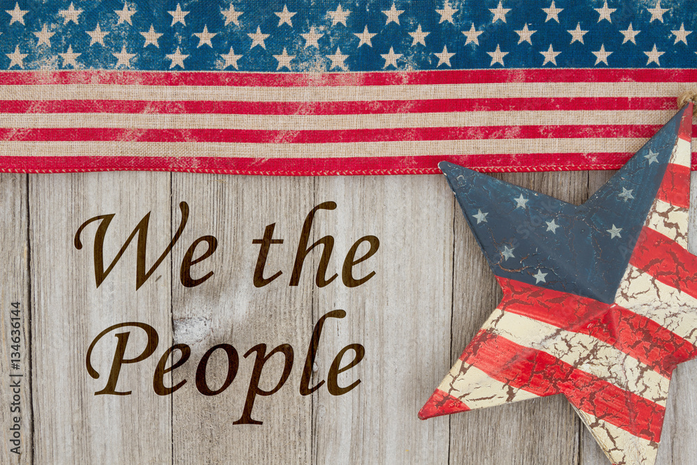 Fototapeta premium America patriotic message