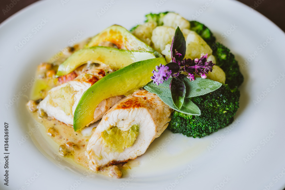 Beautiful and tasty meal on a plate Beautiful and tasty meal on a plate
