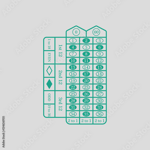 Roulette table icon