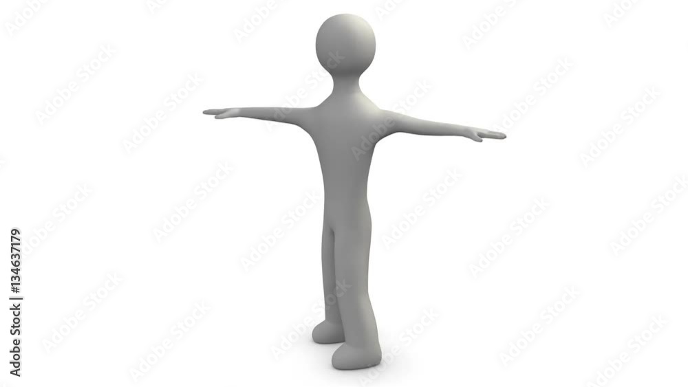 3d character does exercises for spine. Side view. Loop. Alpha channel. 3d character does exercises for spine. Side view. Loop. Alpha channel.