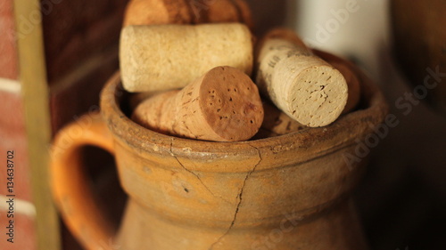 Corks in old pitcher