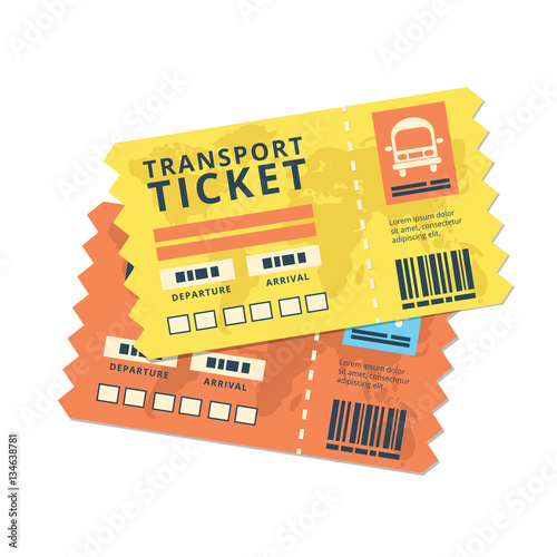 ticket travel bus icon photo