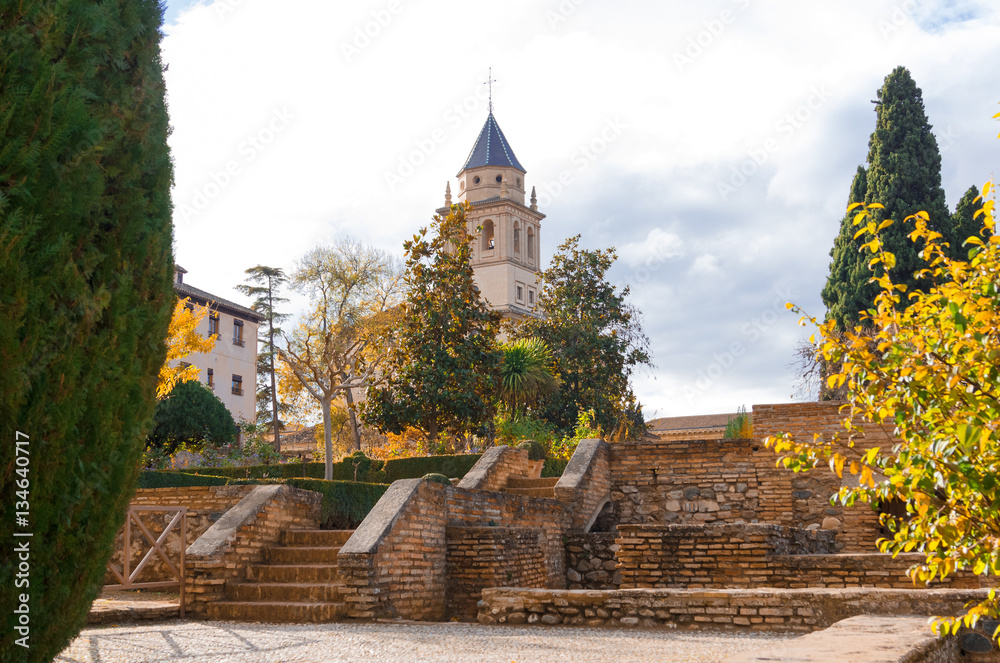 Fototapeta premium Exterior view of Alhambra