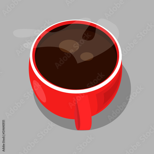 Red cup of coffee