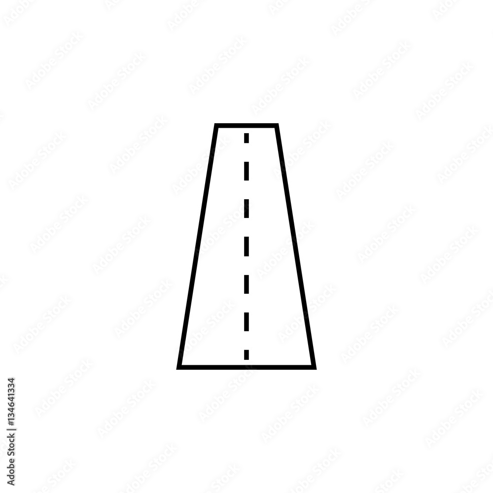 Road line icon, navigation and street, vector graphics, a linear pattern on a white background, eps 10. Road line icon, navigation and street, vector graphics, a linear pattern on a white background, eps 10.
