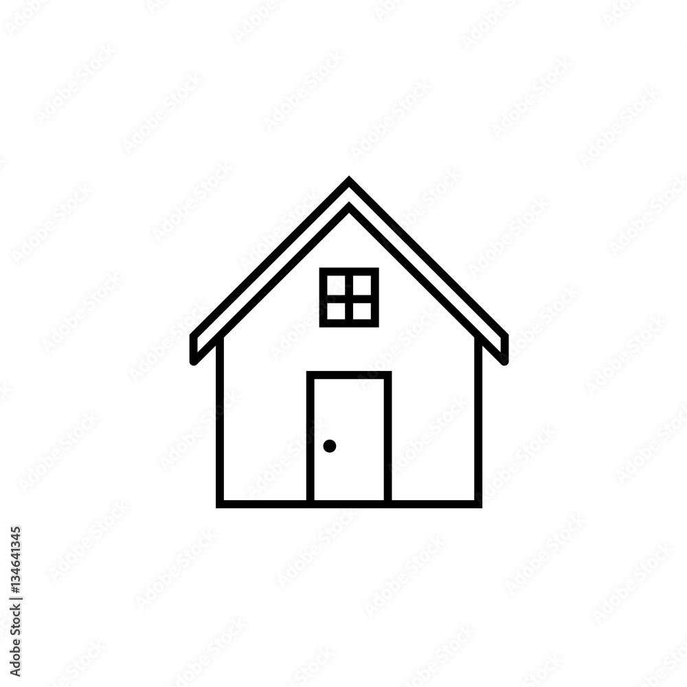 House line icon, home and building sign, vector graphics, a linear pattern on a white background, eps 10. House line icon, home and building sign, vector graphics, a linear pattern on a white background, eps 10.