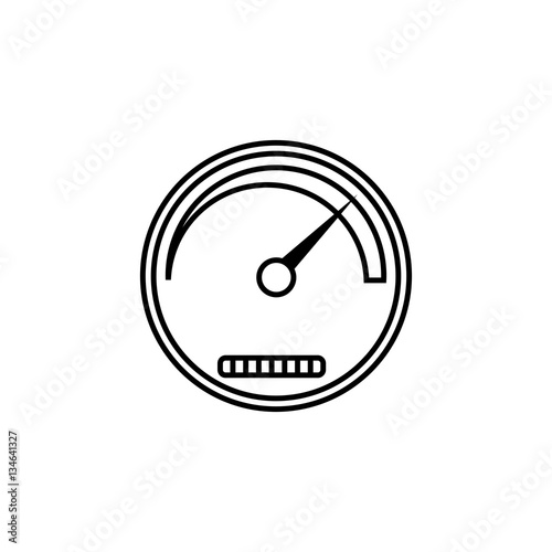 Speedometer line icon, navigation and Tachometer, vector graphics, a linear pattern on a white background, eps 10.