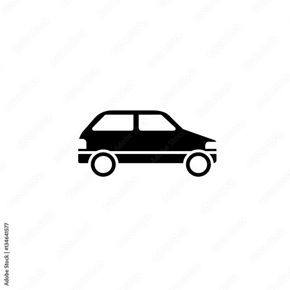 Car solid icon, navigation and transport sign, vector graphics, a filled pattern on a white background, eps 10.
