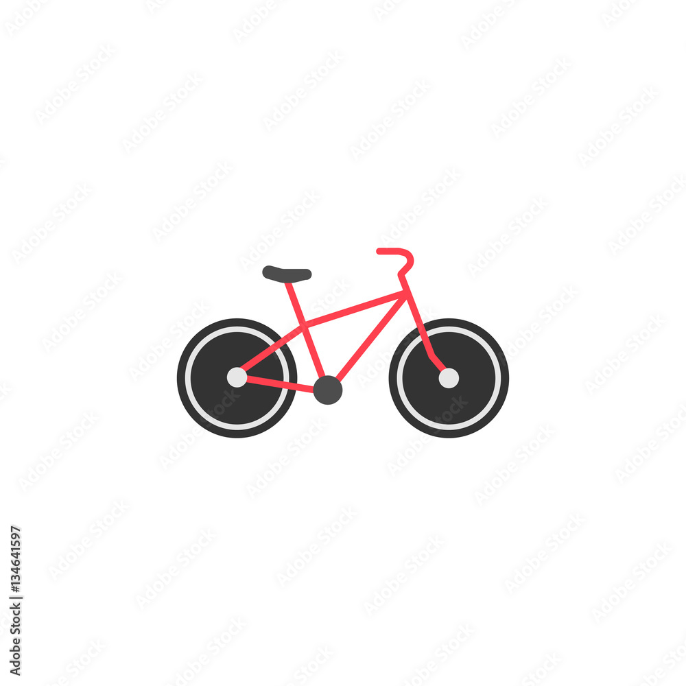 Bicycle solid icon, navigation and transport sign, vector graphics, a colorful flat pattern on a white background, eps 10.