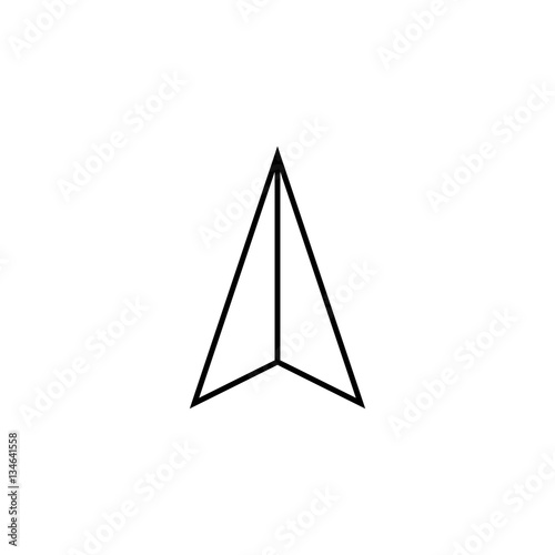 Location arrow line icon  navigation and gps sign  vector graphics  a linear pattern on a white background  eps 10.