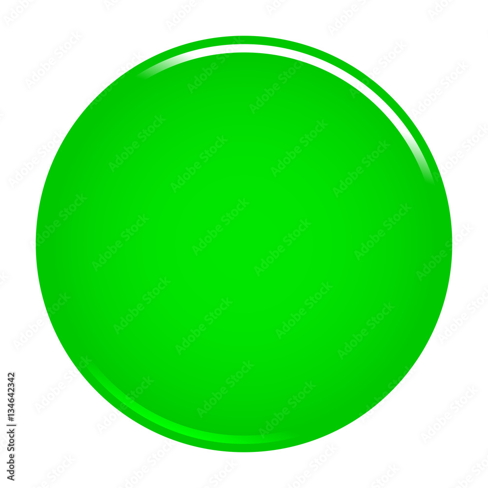 Green Circle Button Blank Web Internet Icon