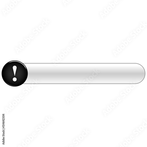 Black glossy button exclamation mark sign attention icon