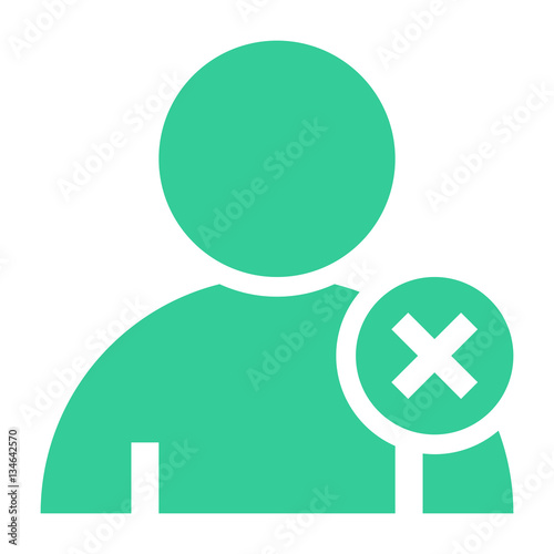 Flat user icon member sign avatar button