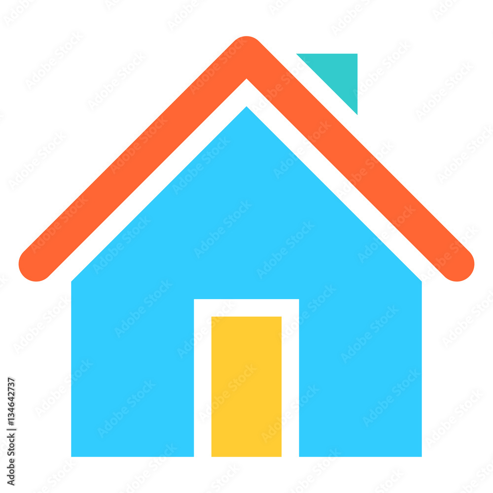 Flat home icon house sign web internet button Flat home icon house sign web internet button