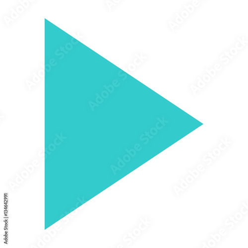 Flat play icon arrow sign next interface button