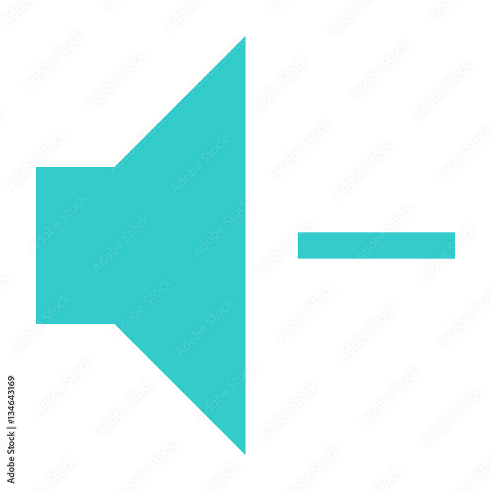 Flat Volume Decrease Icon Loudspeaker Sign Speaker Button Flat Volume Decrease Icon Loudspeaker Sign Speaker Button