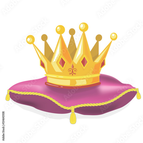 Royal Gold Crown on the pillow