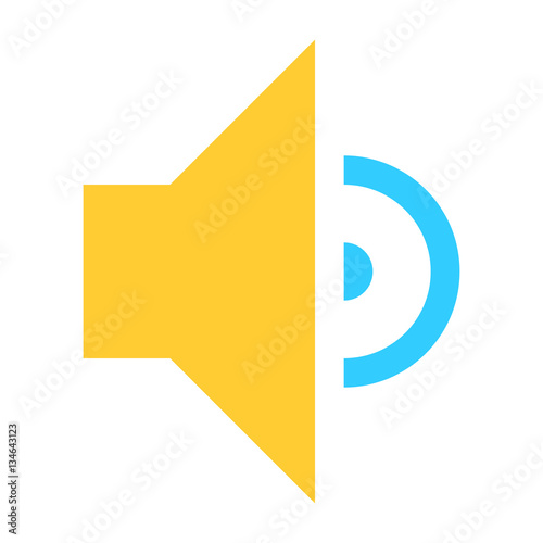 Flat volume medium icon loudspeaker sign speaker button