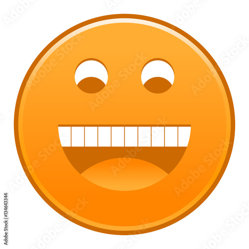 Orange smiling face cheerful smiley happy emoticon