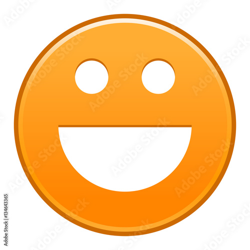 Orange smiling face cheerful smiley happy emoticon