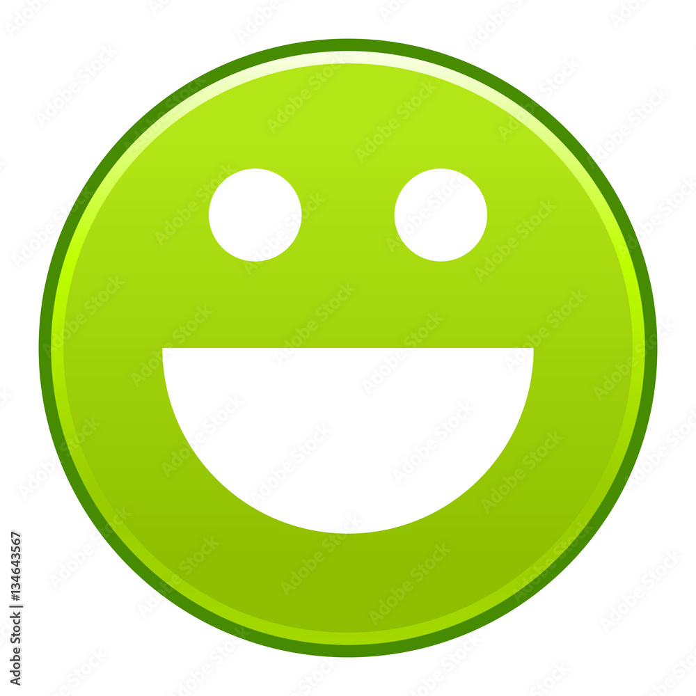 Green smiling face cheerful smiley happy emoticon Green smiling face cheerful smiley happy emoticon