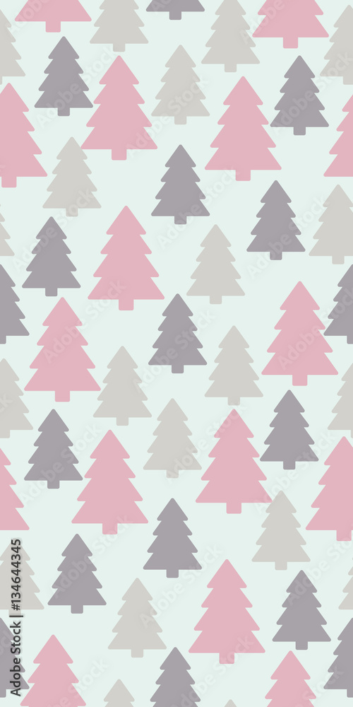 Christmas pattern. green tree with red and white balls Christmas pattern. green tree with red and white balls
